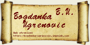 Bogdanka Ugrenović vizit kartica